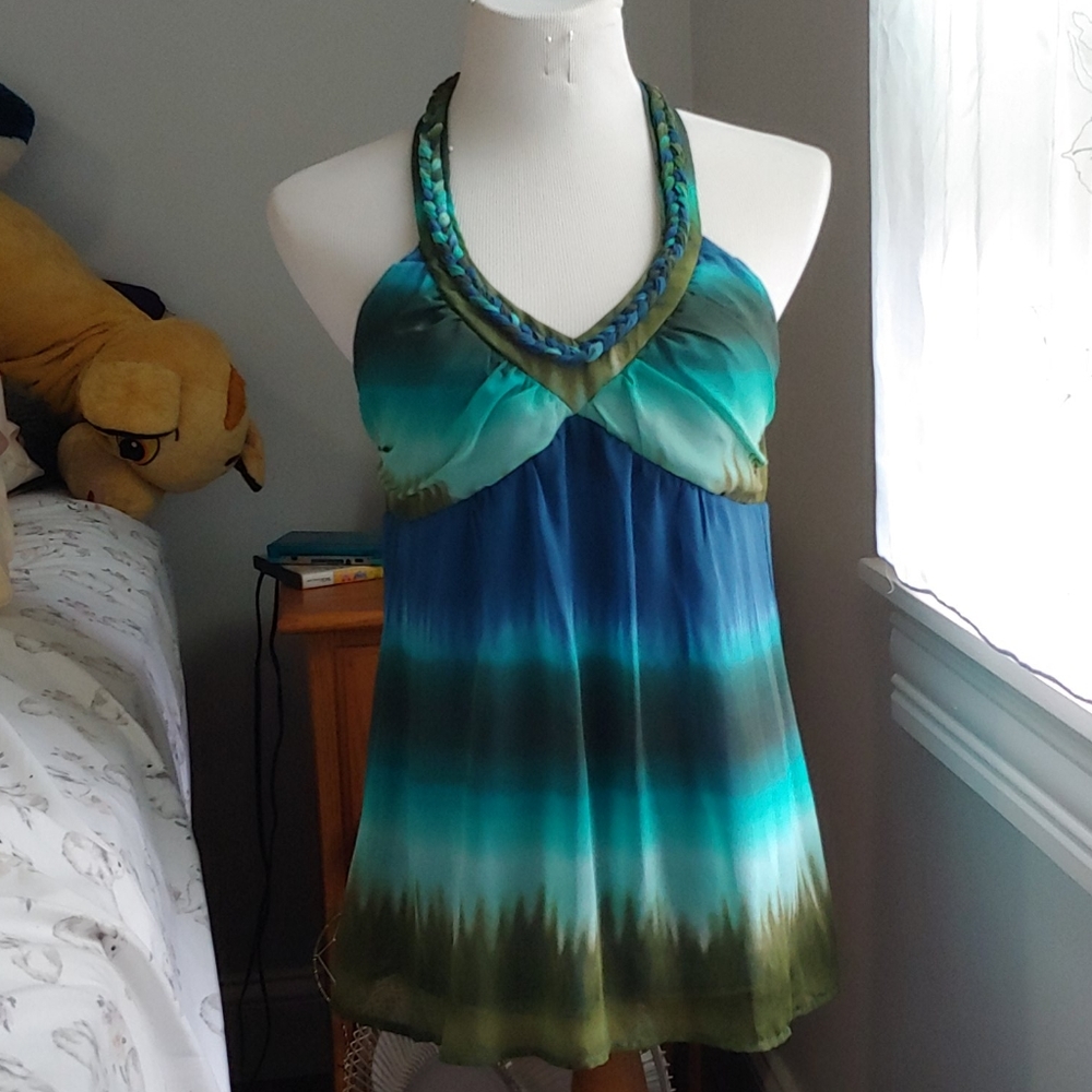 Halter neck floaty top